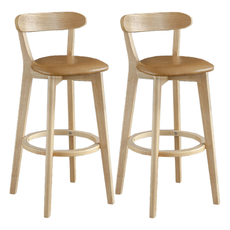 Scandinavian Matte Finish Upholstered Bar Stools Living Room Footrest Stool Ginger 2 Piece Set Clearhalo 'Bar Furniture' 'Bar Stools' 'bar_stools' 'furn' 'furn_bar_stools' 'Furniture' 'furniture_bar_stools' 'Kitchen & Dining Furniture' 4875449