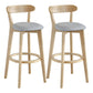 Scandinavian Matte Finish Upholstered Bar Stools Living Room Footrest Stool Light Gray 2 Piece Set Clearhalo 'Bar Furniture' 'Bar Stools' 'bar_stools' 'furn' 'furn_bar_stools' 'Furniture' 'furniture_bar_stools' 'Kitchen & Dining Furniture' 4875452