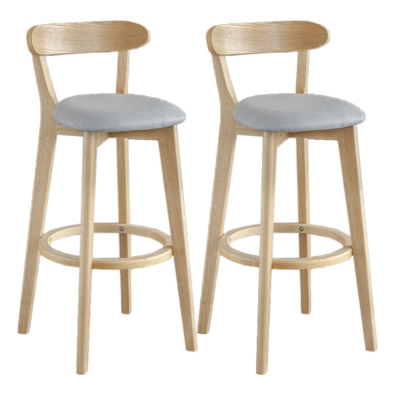 Scandinavian Matte Finish Upholstered Bar Stools Living Room Footrest Stool Light Gray 2 Piece Set Clearhalo 'Bar Furniture' 'Bar Stools' 'bar_stools' 'furn' 'furn_bar_stools' 'Furniture' 'furniture_bar_stools' 'Kitchen & Dining Furniture' 4875452