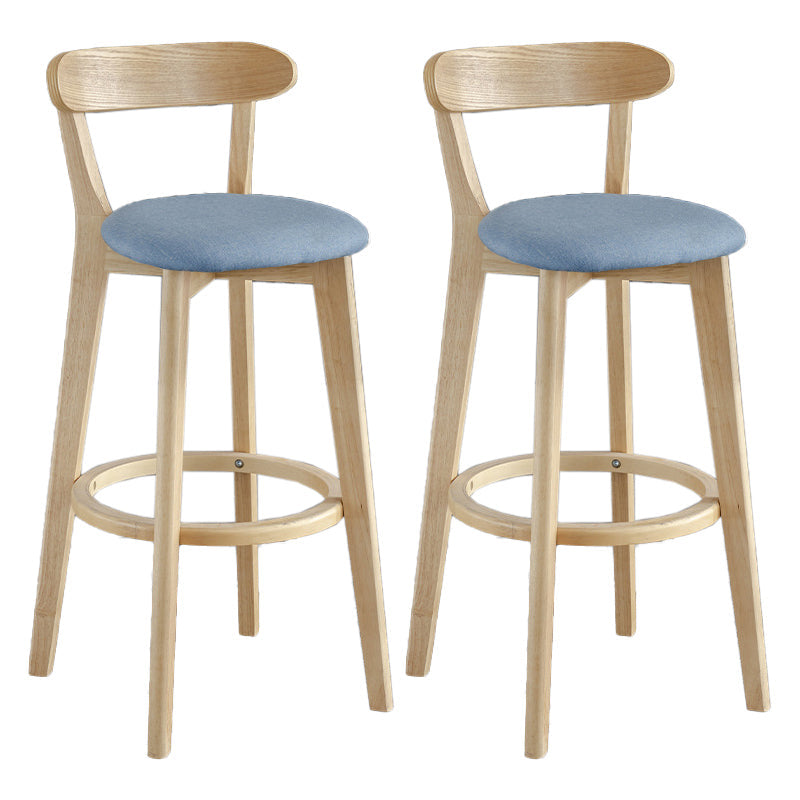 Scandinavian Matte Finish Upholstered Bar Stools Living Room Footrest Stool Sky Blue 2 Piece Set Clearhalo 'Bar Furniture' 'Bar Stools' 'bar_stools' 'furn' 'furn_bar_stools' 'Furniture' 'furniture_bar_stools' 'Kitchen & Dining Furniture' 4875453