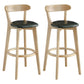 Scandinavian Matte Finish Upholstered Bar Stools Living Room Footrest Stool Blackish Green 2 Piece Set Clearhalo 'Bar Furniture' 'Bar Stools' 'bar_stools' 'furn' 'furn_bar_stools' 'Furniture' 'furniture_bar_stools' 'Kitchen & Dining Furniture' 4875454