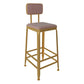 Glam Low Back Living Room Stool Matte Finish Velvet Counter Stool Pink 1 Piece Square Clearhalo 'Bar Furniture' 'Bar Stools' 'bar_stools' 'furn' 'furn_bar_stools' 'Furniture' 'furniture_bar_stools' 'Kitchen & Dining Furniture' 4875463