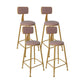 Glam Low Back Living Room Stool Matte Finish Velvet Counter Stool Pink 4 Piece Set Round Clearhalo 'Bar Furniture' 'Bar Stools' 'bar_stools' 'furn' 'furn_bar_stools' 'Furniture' 'furniture_bar_stools' 'Kitchen & Dining Furniture' 4875470