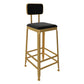 Glam Low Back Living Room Stool Matte Finish Velvet Counter Stool Black 1 Piece Square Clearhalo 'Bar Furniture' 'Bar Stools' 'bar_stools' 'furn' 'furn_bar_stools' 'Furniture' 'furniture_bar_stools' 'Kitchen & Dining Furniture' 4875474