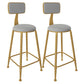 Glam Low Back Living Room Stool Matte Finish Velvet Counter Stool White 2 Piece Set Round Clearhalo 'Bar Furniture' 'Bar Stools' 'bar_stools' 'furn' 'furn_bar_stools' 'Furniture' 'furniture_bar_stools' 'Kitchen & Dining Furniture' 4875487