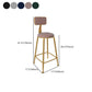 Glam Low Back Living Room Stool Matte Finish Velvet Counter Stool Clearhalo 'Bar Furniture' 'Bar Stools' 'bar_stools' 'furn' 'furn_bar_stools' 'Furniture' 'furniture_bar_stools' 'Kitchen & Dining Furniture' 4875493
