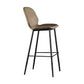 Scandinavian Matte Finish Leather Bar Stool Low Back Home Stool Clearhalo 'Bar Furniture' 'Bar Stools' 'bar_stools' 'Furniture' 'furniture_bar_stools' 'Kitchen & Dining Furniture' 4875502