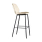 Scandinavian Matte Finish Leather Bar Stool Low Back Home Stool White 1 Piece Clearhalo 'Bar Furniture' 'Bar Stools' 'bar_stools' 'Furniture' 'furniture_bar_stools' 'Kitchen & Dining Furniture' 4875516