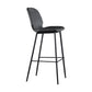 Scandinavian Matte Finish Leather Bar Stool Low Back Home Stool Dark Gray 1 Piece Clearhalo 'Bar Furniture' 'Bar Stools' 'bar_stools' 'Furniture' 'furniture_bar_stools' 'Kitchen & Dining Furniture' 4875519