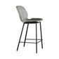 Scandinavian Matte Finish Leather Bar Stool Low Back Home Stool Light Gray 1 Piece Clearhalo 'Bar Furniture' 'Bar Stools' 'bar_stools' 'Furniture' 'furniture_bar_stools' 'Kitchen & Dining Furniture' 4875528