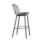Scandinavian Matte Finish Leather Bar Stool Low Back Home Stool Silver Gray 1 Piece Clearhalo 'Bar Furniture' 'Bar Stools' 'bar_stools' 'Furniture' 'furniture_bar_stools' 'Kitchen & Dining Furniture' 4875531