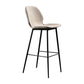 Scandinavian Matte Finish Leather Bar Stool Low Back Home Stool Grey 1 Piece Clearhalo 'Bar Furniture' 'Bar Stools' 'bar_stools' 'Furniture' 'furniture_bar_stools' 'Kitchen & Dining Furniture' 4875534