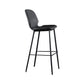 Scandinavian Matte Finish Leather Bar Stool Low Back Home Stool Smoke Gray 1 Piece Clearhalo 'Bar Furniture' 'Bar Stools' 'bar_stools' 'Furniture' 'furniture_bar_stools' 'Kitchen & Dining Furniture' 4875537