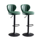 Modern Adjustable Height Swivel Barstool Restaurant Leather Stool Blackish Green 2 Piece Set Clearhalo 'Bar Furniture' 'Bar Stools' 'bar_stools' 'furn' 'furn_bar_stools' 'Furniture' 'furniture_bar_stools' 'Kitchen & Dining Furniture' 4875559