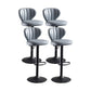 Modern Adjustable Height Swivel Barstool Restaurant Leather Stool Smoke Gray 4 Piece Set Clearhalo 'Bar Furniture' 'Bar Stools' 'bar_stools' 'furn' 'furn_bar_stools' 'Furniture' 'furniture_bar_stools' 'Kitchen & Dining Furniture' 4875568