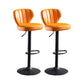 Modern Adjustable Height Swivel Barstool Restaurant Leather Stool Orange 2 Piece Set Clearhalo 'Bar Furniture' 'Bar Stools' 'bar_stools' 'furn' 'furn_bar_stools' 'Furniture' 'furniture_bar_stools' 'Kitchen & Dining Furniture' 4875575