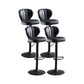 Modern Adjustable Height Swivel Barstool Restaurant Leather Stool Black 4 Piece Set Clearhalo 'Bar Furniture' 'Bar Stools' 'bar_stools' 'furn' 'furn_bar_stools' 'Furniture' 'furniture_bar_stools' 'Kitchen & Dining Furniture' 4875582