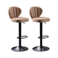 Modern Adjustable Height Swivel Barstool Restaurant Leather Stool Khaki 2 Piece Set Clearhalo 'Bar Furniture' 'Bar Stools' 'bar_stools' 'furn' 'furn_bar_stools' 'Furniture' 'furniture_bar_stools' 'Kitchen & Dining Furniture' 4875584