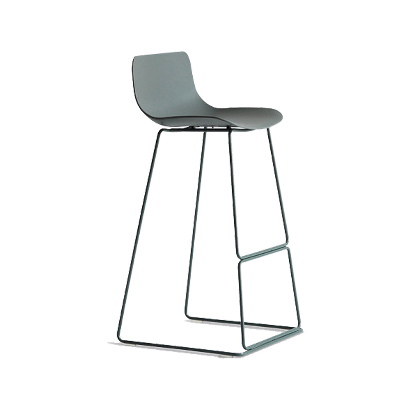 Modern Coffee Shop Armless Stool Matte Finish Plastic Barstool Green 1 Piece Counter Stool(26"H) Clearhalo 'Bar Furniture' 'Bar Stools' 'bar_stools' 'furn' 'furn_bar_stools' 'Furniture' 'furniture_bar_stools' 'Kitchen & Dining Furniture' 4875595