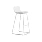 Modern Coffee Shop Armless Stool Matte Finish Plastic Barstool White 1 Piece Counter Stool(26"H) Clearhalo 'Bar Furniture' 'Bar Stools' 'bar_stools' 'furn' 'furn_bar_stools' 'Furniture' 'furniture_bar_stools' 'Kitchen & Dining Furniture' 4875600