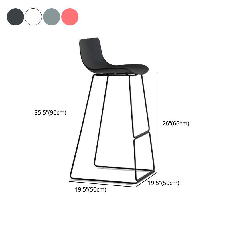 Modern Coffee Shop Armless Stool Matte Finish Plastic Barstool Clearhalo 'Bar Furniture' 'Bar Stools' 'bar_stools' 'furn' 'furn_bar_stools' 'Furniture' 'furniture_bar_stools' 'Kitchen & Dining Furniture' 4875608