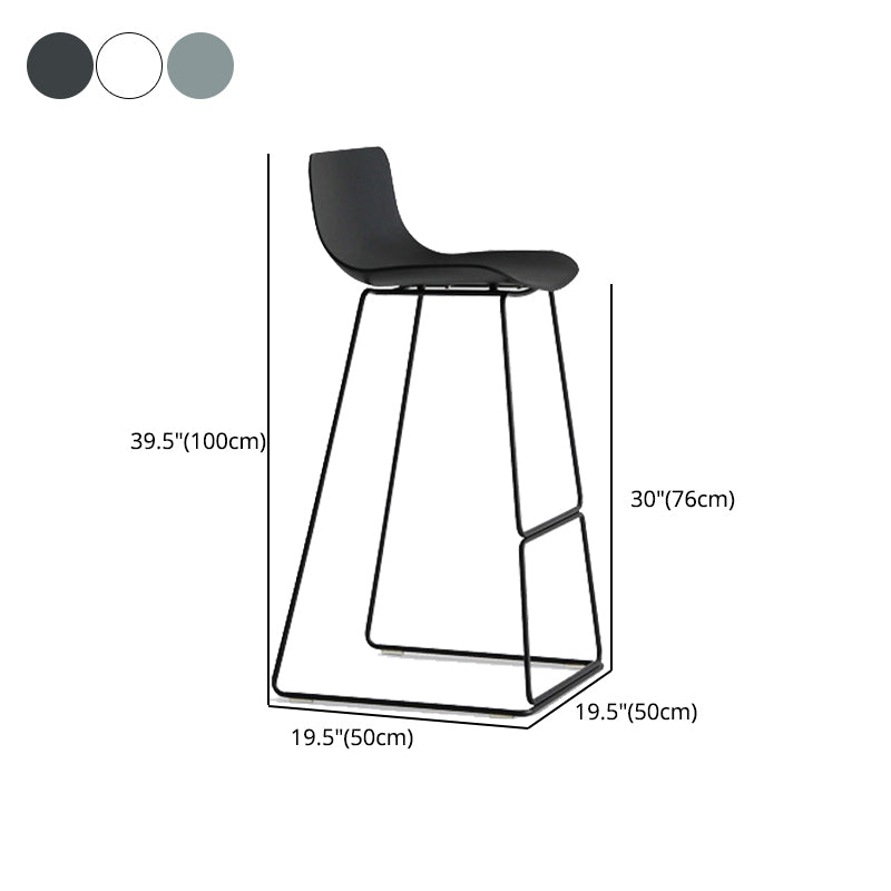 Modern Coffee Shop Armless Stool Matte Finish Plastic Barstool Clearhalo 'Bar Furniture' 'Bar Stools' 'bar_stools' 'furn' 'furn_bar_stools' 'Furniture' 'furniture_bar_stools' 'Kitchen & Dining Furniture' 4875609
