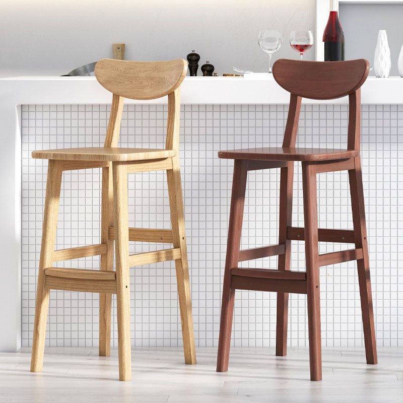 Scandinavian Milk Tea Shop Footrest Stool Matte Finish Solid Wood Bar Stool Clearhalo 'Bar Furniture' 'Bar Stools' 'bar_stools' 'furn' 'furn_bar_stools' 'Furniture' 'furniture_bar_stools' 'Kitchen & Dining Furniture' 4875610