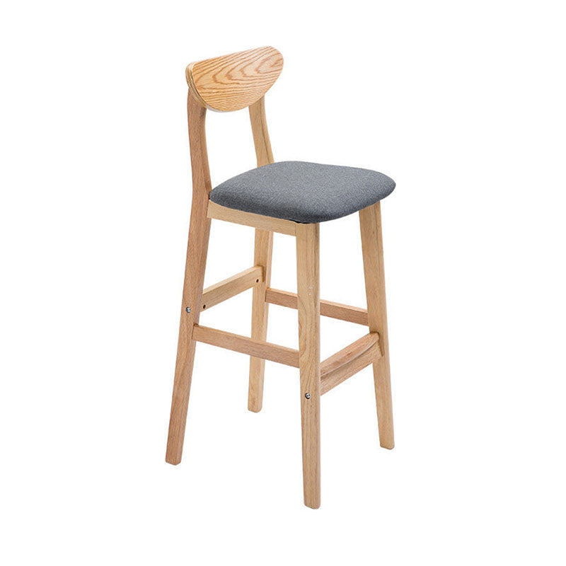 Scandinavian Milk Tea Shop Footrest Stool Matte Finish Solid Wood Bar Stool Clearhalo 'Bar Furniture' 'Bar Stools' 'bar_stools' 'furn' 'furn_bar_stools' 'Furniture' 'furniture_bar_stools' 'Kitchen & Dining Furniture' 4875618