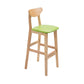 Scandinavian Milk Tea Shop Footrest Stool Matte Finish Solid Wood Bar Stool Fruit Green 1 Piece Clearhalo 'Bar Furniture' 'Bar Stools' 'bar_stools' 'furn' 'furn_bar_stools' 'Furniture' 'furniture_bar_stools' 'Kitchen & Dining Furniture' 4875623