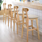 Scandinavian Milk Tea Shop Footrest Stool Matte Finish Solid Wood Bar Stool Clearhalo 'Bar Furniture' 'Bar Stools' 'bar_stools' 'furn' 'furn_bar_stools' 'Furniture' 'furniture_bar_stools' 'Kitchen & Dining Furniture' 4875632