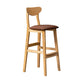 Scandinavian Milk Tea Shop Footrest Stool Matte Finish Solid Wood Bar Stool Coffee 1 Piece Clearhalo 'Bar Furniture' 'Bar Stools' 'bar_stools' 'furn' 'furn_bar_stools' 'Furniture' 'furniture_bar_stools' 'Kitchen & Dining Furniture' 4875633