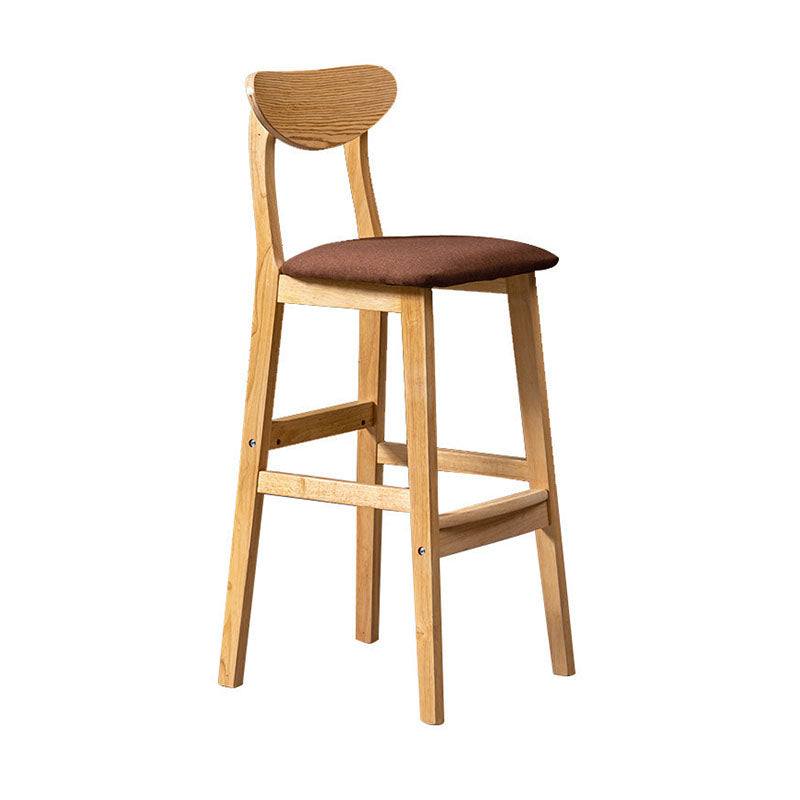 Scandinavian Milk Tea Shop Footrest Stool Matte Finish Solid Wood Bar Stool Coffee 1 Piece Clearhalo 'Bar Furniture' 'Bar Stools' 'bar_stools' 'furn' 'furn_bar_stools' 'Furniture' 'furniture_bar_stools' 'Kitchen & Dining Furniture' 4875633