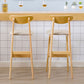 Scandinavian Milk Tea Shop Footrest Stool Matte Finish Solid Wood Bar Stool Clearhalo 'Bar Furniture' 'Bar Stools' 'bar_stools' 'furn' 'furn_bar_stools' 'Furniture' 'furniture_bar_stools' 'Kitchen & Dining Furniture' 4875634