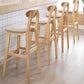 Scandinavian Milk Tea Shop Footrest Stool Matte Finish Solid Wood Bar Stool Clearhalo 'Bar Furniture' 'Bar Stools' 'bar_stools' 'furn' 'furn_bar_stools' 'Furniture' 'furniture_bar_stools' 'Kitchen & Dining Furniture' 4875636