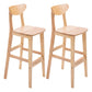 Scandinavian Milk Tea Shop Footrest Stool Matte Finish Solid Wood Bar Stool 2 Piece Set Clearhalo 'Bar Furniture' 'Bar Stools' 'bar_stools' 'furn' 'furn_bar_stools' 'Furniture' 'furniture_bar_stools' 'Kitchen & Dining Furniture' 4875641