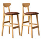 Scandinavian Milk Tea Shop Footrest Stool Matte Finish Solid Wood Bar Stool Coffee 2 Piece Set Clearhalo 'Bar Furniture' 'Bar Stools' 'bar_stools' 'furn' 'furn_bar_stools' 'Furniture' 'furniture_bar_stools' 'Kitchen & Dining Furniture' 4875647