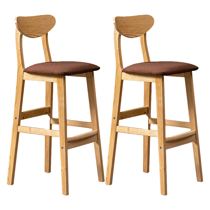 Scandinavian Milk Tea Shop Footrest Stool Matte Finish Solid Wood Bar Stool Coffee 2 Piece Set Clearhalo 'Bar Furniture' 'Bar Stools' 'bar_stools' 'furn' 'furn_bar_stools' 'Furniture' 'furniture_bar_stools' 'Kitchen & Dining Furniture' 4875647