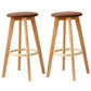Scandinavian Matte Finish Solid Wood Bar Stool Restaurant Footrest Stool Light Coffee 2 Piece Set Clearhalo 'Bar Furniture' 'Bar Stools' 'bar_stools' 'furn' 'furn_bar_stools' 'Furniture' 'furniture_bar_stools' 'Kitchen & Dining Furniture' 4875663