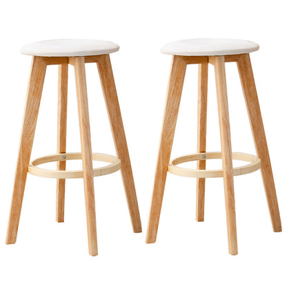 Scandinavian Matte Finish Solid Wood Bar Stool Restaurant Footrest Stool White 2 Piece Set Clearhalo 'Bar Furniture' 'Bar Stools' 'bar_stools' 'furn' 'furn_bar_stools' 'Furniture' 'furniture_bar_stools' 'Kitchen & Dining Furniture' 4875671
