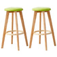 Scandinavian Matte Finish Solid Wood Bar Stool Restaurant Footrest Stool Green 2 Piece Set Clearhalo 'Bar Furniture' 'Bar Stools' 'bar_stools' 'furn' 'furn_bar_stools' 'Furniture' 'furniture_bar_stools' 'Kitchen & Dining Furniture' 4875675