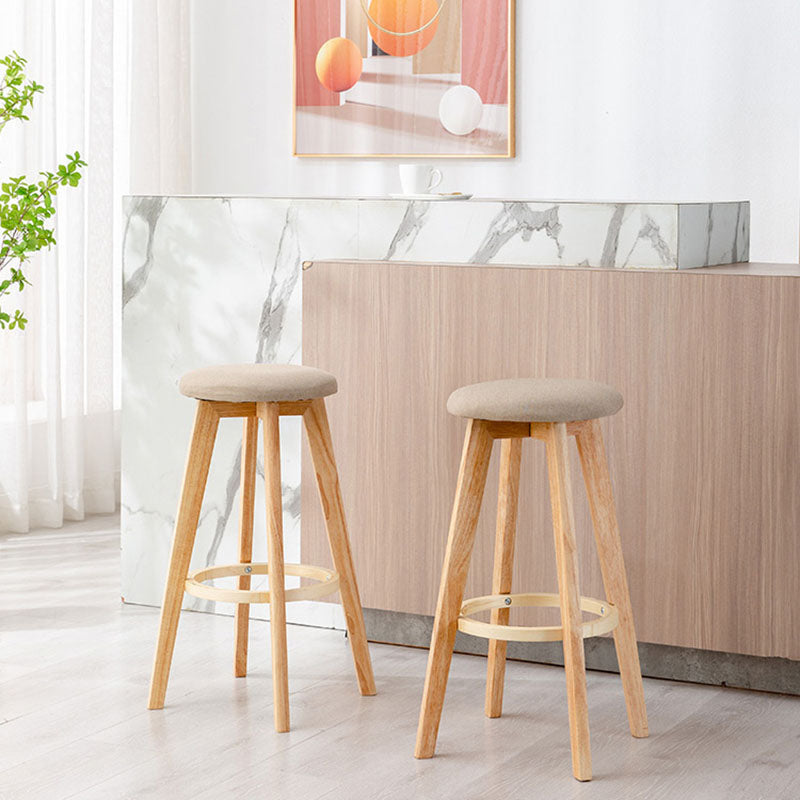 Scandinavian Matte Finish Solid Wood Bar Stool Restaurant Footrest Stool Clearhalo 'Bar Furniture' 'Bar Stools' 'bar_stools' 'furn' 'furn_bar_stools' 'Furniture' 'furniture_bar_stools' 'Kitchen & Dining Furniture' 4875676