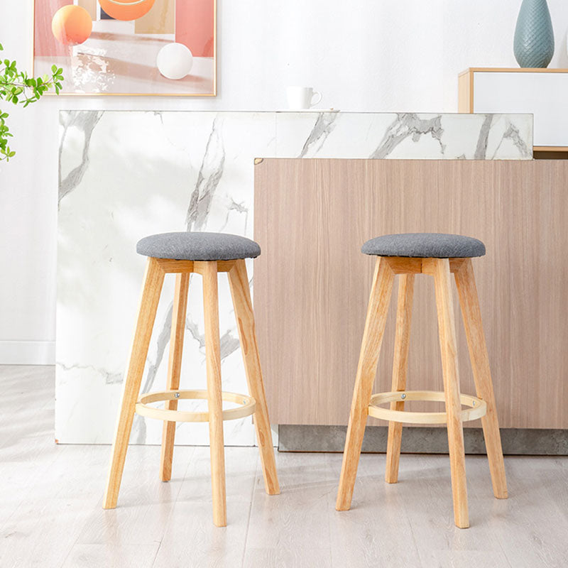 Scandinavian Matte Finish Solid Wood Bar Stool Restaurant Footrest Stool Clearhalo 'Bar Furniture' 'Bar Stools' 'bar_stools' 'furn' 'furn_bar_stools' 'Furniture' 'furniture_bar_stools' 'Kitchen & Dining Furniture' 4875677