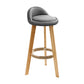 Scandinavian Restaurant Footrest Stool Matte Finish Upholstered Bar Stools Grey 1 Piece Clearhalo 'Bar Furniture' 'Bar Stools' 'bar_stools' 'furn' 'furn_bar_stools' 'Furniture' 'furniture_bar_stools' 'Kitchen & Dining Furniture' 4875682