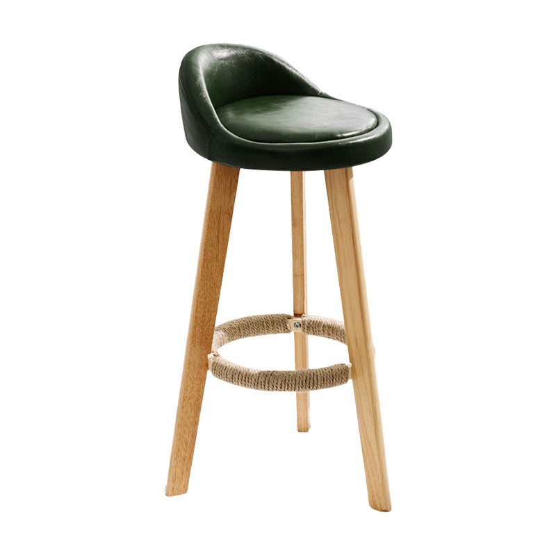Scandinavian Restaurant Footrest Stool Matte Finish Upholstered Bar Stools Blackish Green 1 Piece Clearhalo 'Bar Furniture' 'Bar Stools' 'bar_stools' 'furn' 'furn_bar_stools' 'Furniture' 'furniture_bar_stools' 'Kitchen & Dining Furniture' 4875684