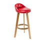 Scandinavian Restaurant Footrest Stool Matte Finish Upholstered Bar Stools Red 1 Piece Clearhalo 'Bar Furniture' 'Bar Stools' 'bar_stools' 'furn' 'furn_bar_stools' 'Furniture' 'furniture_bar_stools' 'Kitchen & Dining Furniture' 4875685