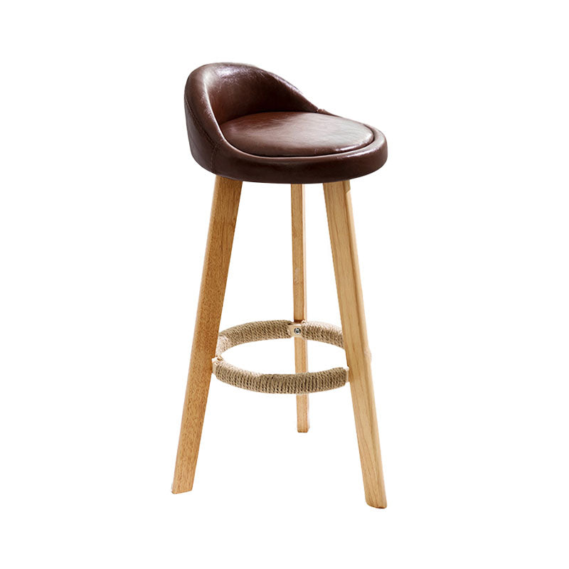 Scandinavian Restaurant Footrest Stool Matte Finish Upholstered Bar Stools Clearhalo 'Bar Furniture' 'Bar Stools' 'bar_stools' 'furn' 'furn_bar_stools' 'Furniture' 'furniture_bar_stools' 'Kitchen & Dining Furniture' 4875690