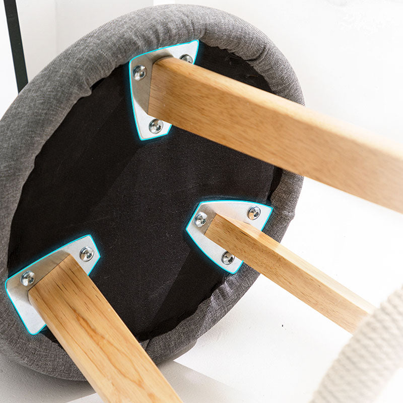 Scandinavian Restaurant Footrest Stool Matte Finish Upholstered Bar Stools Clearhalo 'Bar Furniture' 'Bar Stools' 'bar_stools' 'furn' 'furn_bar_stools' 'Furniture' 'furniture_bar_stools' 'Kitchen & Dining Furniture' 4875696