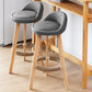 Scandinavian Restaurant Footrest Stool Matte Finish Upholstered Bar Stools Clearhalo 'Bar Furniture' 'Bar Stools' 'bar_stools' 'furn' 'furn_bar_stools' 'Furniture' 'furniture_bar_stools' 'Kitchen & Dining Furniture' 4875699