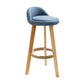 Scandinavian Restaurant Footrest Stool Matte Finish Upholstered Bar Stools Blue 1 Piece Clearhalo 'Bar Furniture' 'Bar Stools' 'bar_stools' 'furn' 'furn_bar_stools' 'Furniture' 'furniture_bar_stools' 'Kitchen & Dining Furniture' 4875700