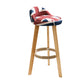 Scandinavian Restaurant Footrest Stool Matte Finish Upholstered Bar Stools Red-White-Blue 1 Piece Clearhalo 'Bar Furniture' 'Bar Stools' 'bar_stools' 'furn' 'furn_bar_stools' 'Furniture' 'furniture_bar_stools' 'Kitchen & Dining Furniture' 4875701